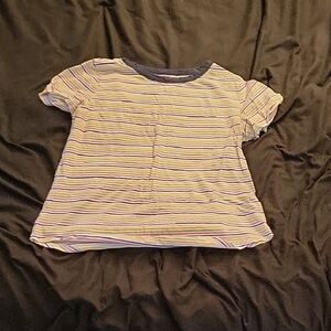 Striped Kids Shirt with Navy Accents